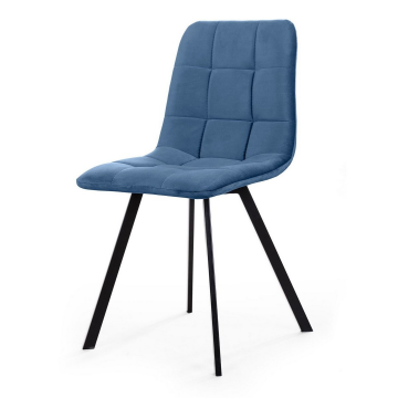 Стул UNO, бархат синий 29/ чёрный профиль 74735