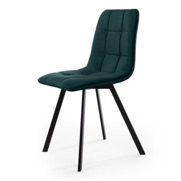Стул UNO, бархат зелёный  19/ чёрный профиль 74723