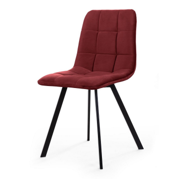 Стул UNO, бархат красный 16 / чёрный профиль 75411
