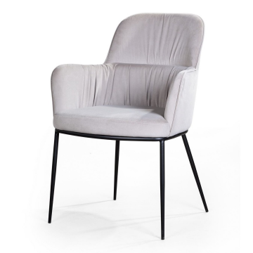 Стул с подлокотниками Barkley, микровелюр серый 2001000000340