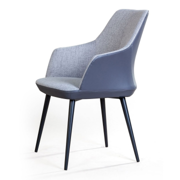 Стул с подлокотниками Frank, рогожка комби серый