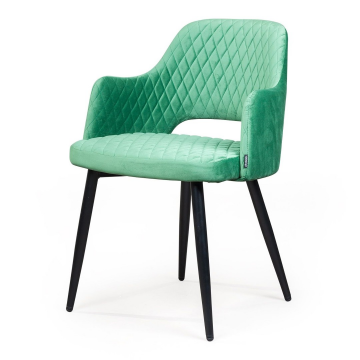 Стул с подлокотниками William,бархат нефритовый 2000000000619
