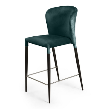Стул полубарный Albert, бархат зеленый 19 /опора конус 76207