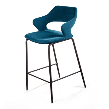 Стул полубарный Woddy, бархат сине-зеленый 2001000001002