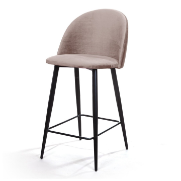 Cтул полубарный Thomas, бархат пепельно-бежевый 25 76171