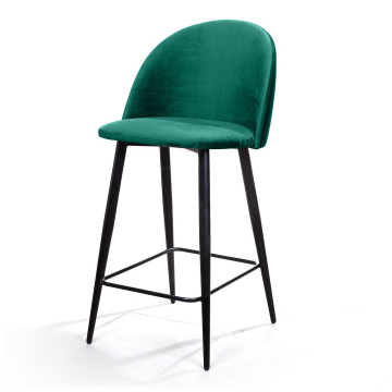 Cтул полубарный Thomas, бархат зелёный 19 76007