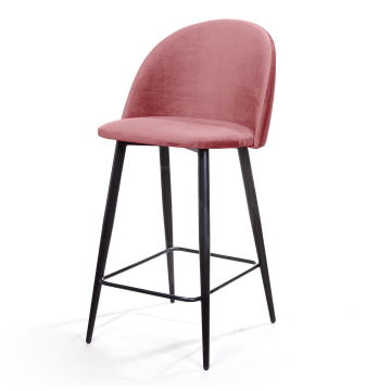 Cтул полубарный Thomas, бархат пудровый 15 76110