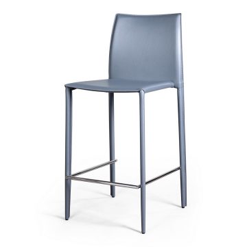 Стул полубарный Rolf, кожа антрацит 2001000000791