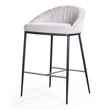 Стул полубарный Barkley, микровелюр серый 2001000000357