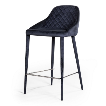 Стул полубарный Douglas, бархат чёрный 2001000000258