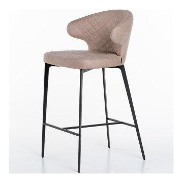 Стул полубарный Richard, замша бежевый 2000000000527