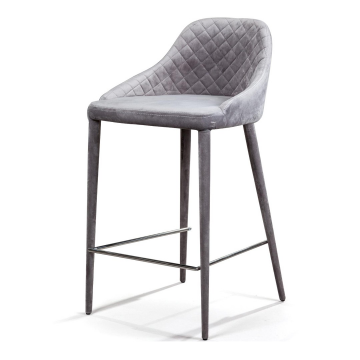 Стул полубарный Douglas, бархат серый 2000000000282
