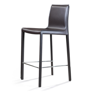 Стул полубарный Barrie, кожа коричневый 2000000000237