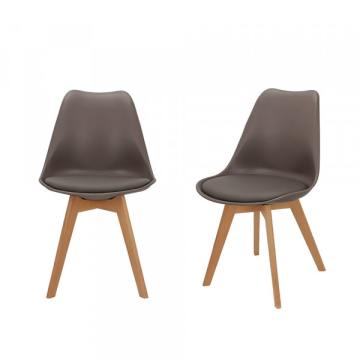 Комплект из 2-х стульев Eames Bon латте