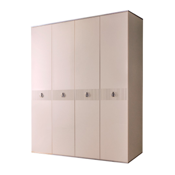 Шкаф 4-дверный Rimini Solo (слоновая кость / серебро) РМШ2/4(s)