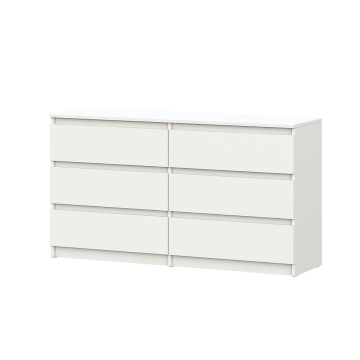 Комод с ящиками 1,38м Денвер, белый