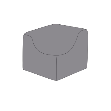 Защитный чехол на модуль Лунго угловой 86×86×65 см, цвет темно-серый