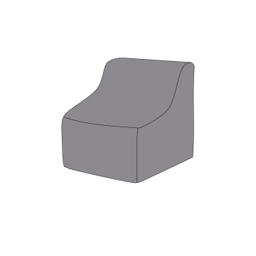 Защитный чехол на модуль Лунго прямой 74×86×65 см, цвет темно-серый