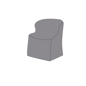 Чехол на стул малый, цвет серый 60×60×78 (60) см