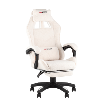 Кресло спортивное TopChairs MG-7019 букле белый