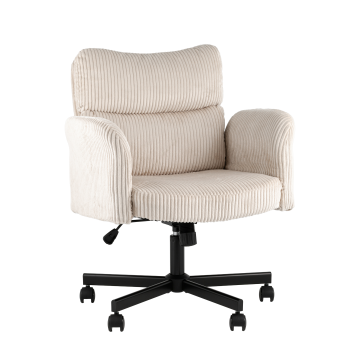 Кресло офисное TopChairs 6187 с откидными подлокотниками кремовый