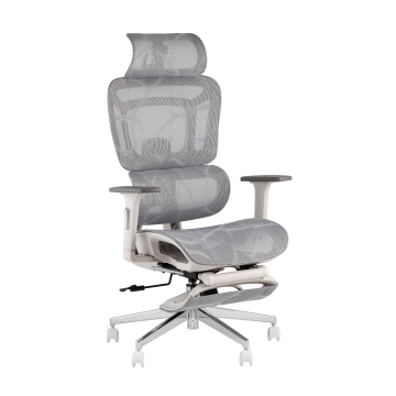 Кресло офисное TopChairs Nimbus белая сетка белый пластик