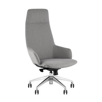 Кресло руководителя TopChairs Bow в ткани серый