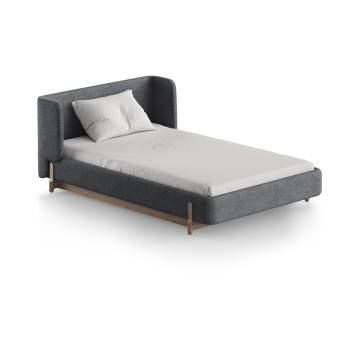 Кровать Basic спальное место 120*200 см (серый, рогожка)