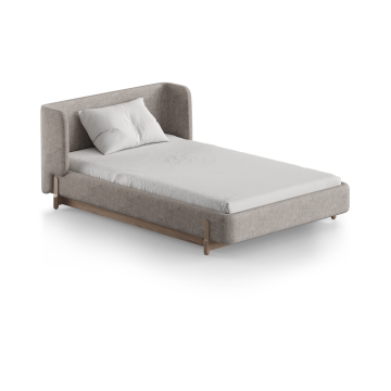 Кровать Basic спальное место 120*200 см (бежевый, рогожка)