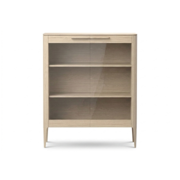 Витрина Type oak стеклянная высота 120 см (беленый дуб)