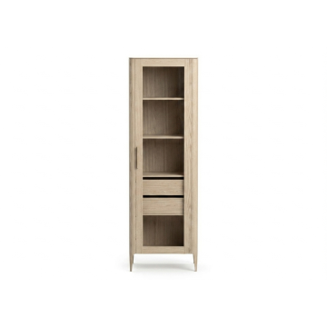 Витрина Type oak стеклянная высота 200 см R (беленый дуб)