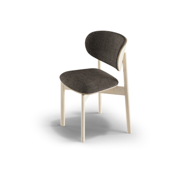 Стул Basic K (коричневый рогожка, беленый дуб)