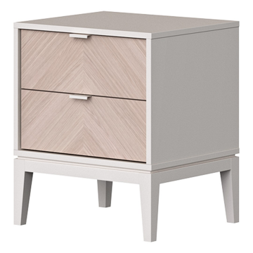 Тумба прикроватная Fjord 2 ящика (белый)