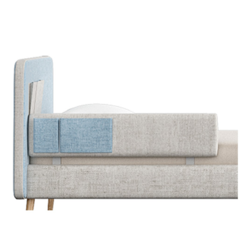 Защитный бортик Soft (бежевый/голубой)