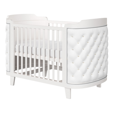 Кроватка-трансформер Elegance (белый/экокожа белая)