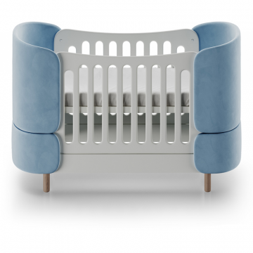 Кроватка-трансформер KIDI Soft (голубой)