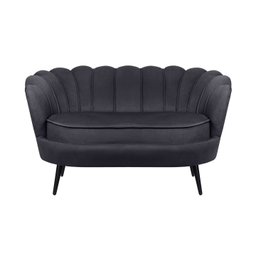 Дизайнерский диван Pearl Double Black на черных ножках
