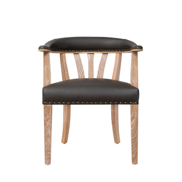 Стул в стиле ретро Tanner Genuine Brown Leather