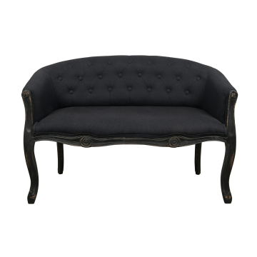 Двухместный дизайнерский диван Kandy Double Black Old