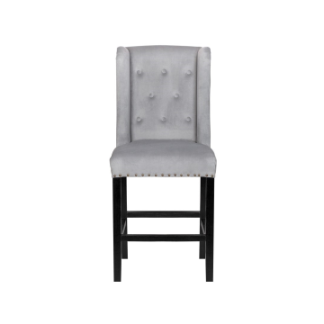 Дизайнерский полубарный стул Skipton Average Grey Velvet