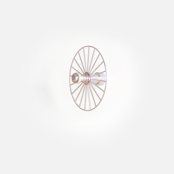 Бра Wheel 30 см хром + цоколь 15 см хром