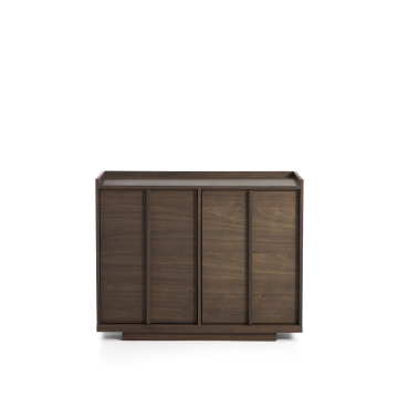 Комод Onix с отделкой из орехового шпона темного цвета, 100 x 80 см