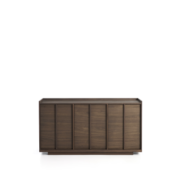 Комод Onix с отделкой из орехового шпона темного цвета, 150 x 80 см