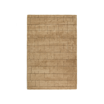 Ковер Helun из смеси шерсти и вискозы коричневый с рисунком, 160 x 230 см