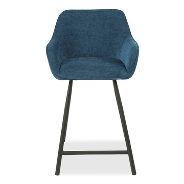 Стул полубарный Edwin, графитово-синий/черный