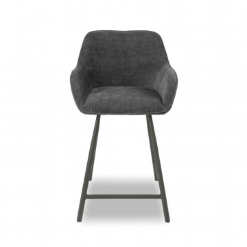 Стул полубарный Edwin, серо-коричневый черный