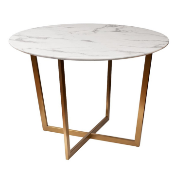 Стол обеденный круглый Pearl White d110*76см