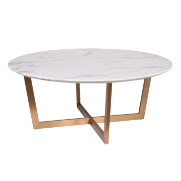 Стол журнальный Pearl White d100*40,6см