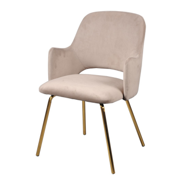 Стул обеденный велюр серо-бежевый 55*58*80см