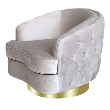 Кресло вращающееся, велюр светло-серый 81*84*71см